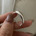 1 Piece Korean Style 925 Sterling Silver Glossy Tear-drop Shape Clip Earrings for Women Girls Gift