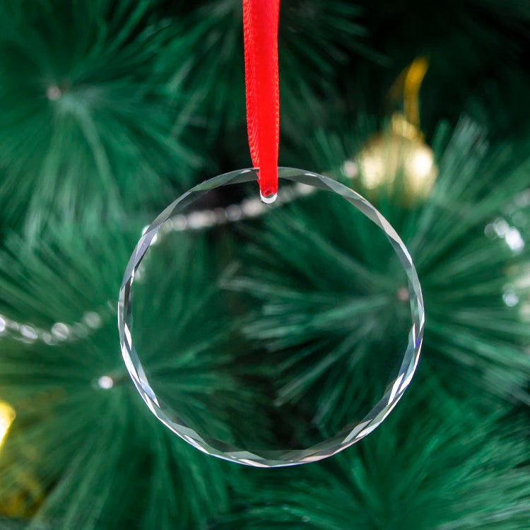Factory Wholesale Glass Christmas Ornaments Customized Clear K9 Blank Crystal Glass Pendant Ornaments