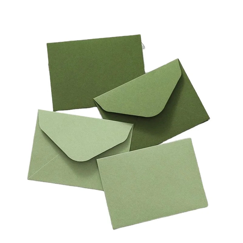 New Hot Sale Dark Green Envelope Luxury Paper Envelope Green Wedding Invitation Envelope for 5 X 7 Card
