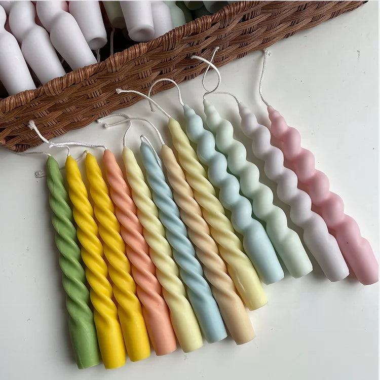 Hot Selling Handmade Natural Soy Wax Scented Candle Twist Swirl Design Private Label Home Decor Holiday Mother's Day