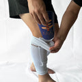 Happyzufeng Autumn Crew Thick Custom Footless Soccer Sport Socks with Pocket Shin Splint Support Scrunch Calf Sleeves