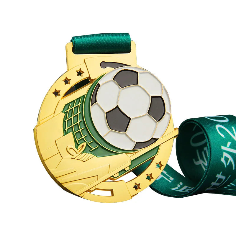 Factory Custom Design 2d 3d Logo Zinc Alloy Gold Award Design Metal Sport Custom Medal With Ribbon