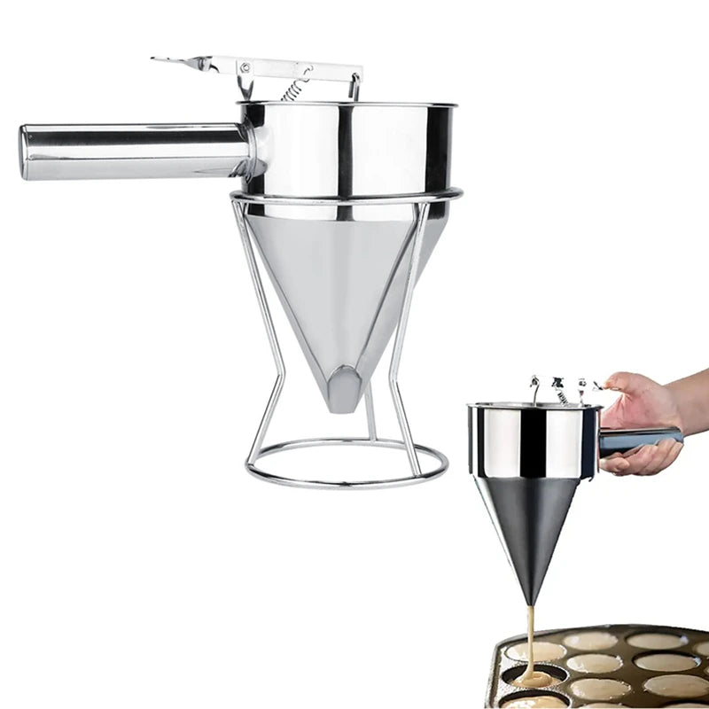 Spot Stainless Steel Handheld Cupcake Waffle Maker Pancake Batter Dispenser and Mixer for Baking Pastry Tools