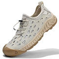 Factory Supply Custom LOGO Genuine Leather Mesh Upper Breathable Hand Made Sewing Men Cool Summer Shoes MegaBDM