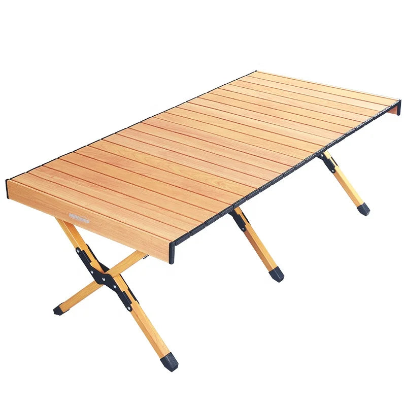 Modern Outdoor Foldable Picnic Table Egg Roll Table Camping Portable Folding Aluminum Alloy