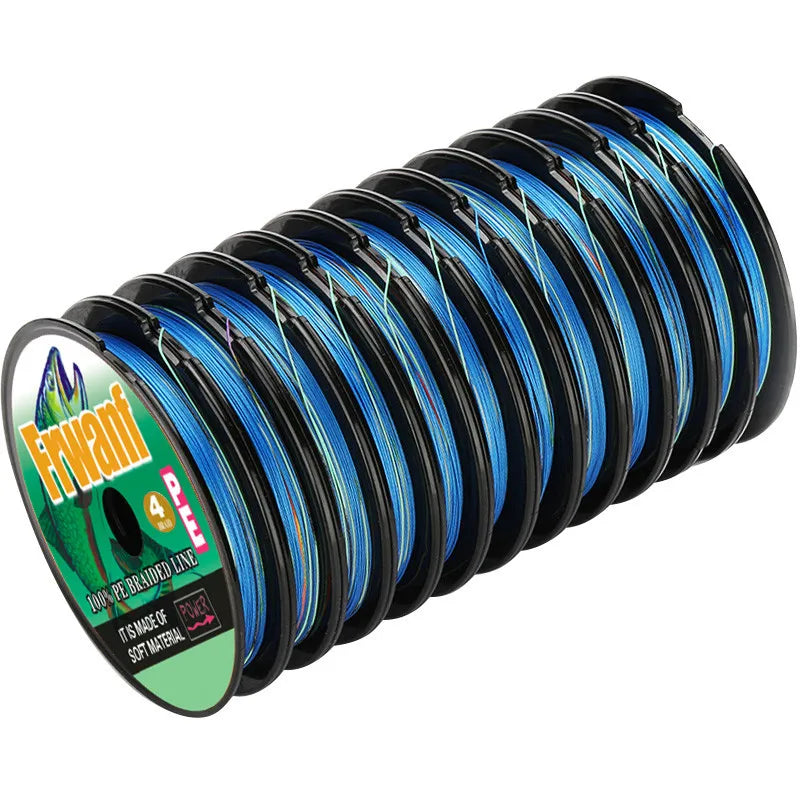 Wholesale UHMW 4 Braid High Strength PE Braided Fishing Line 10*100M Sink Tip Floating 15 Colors 6lb-100lb Test Range for