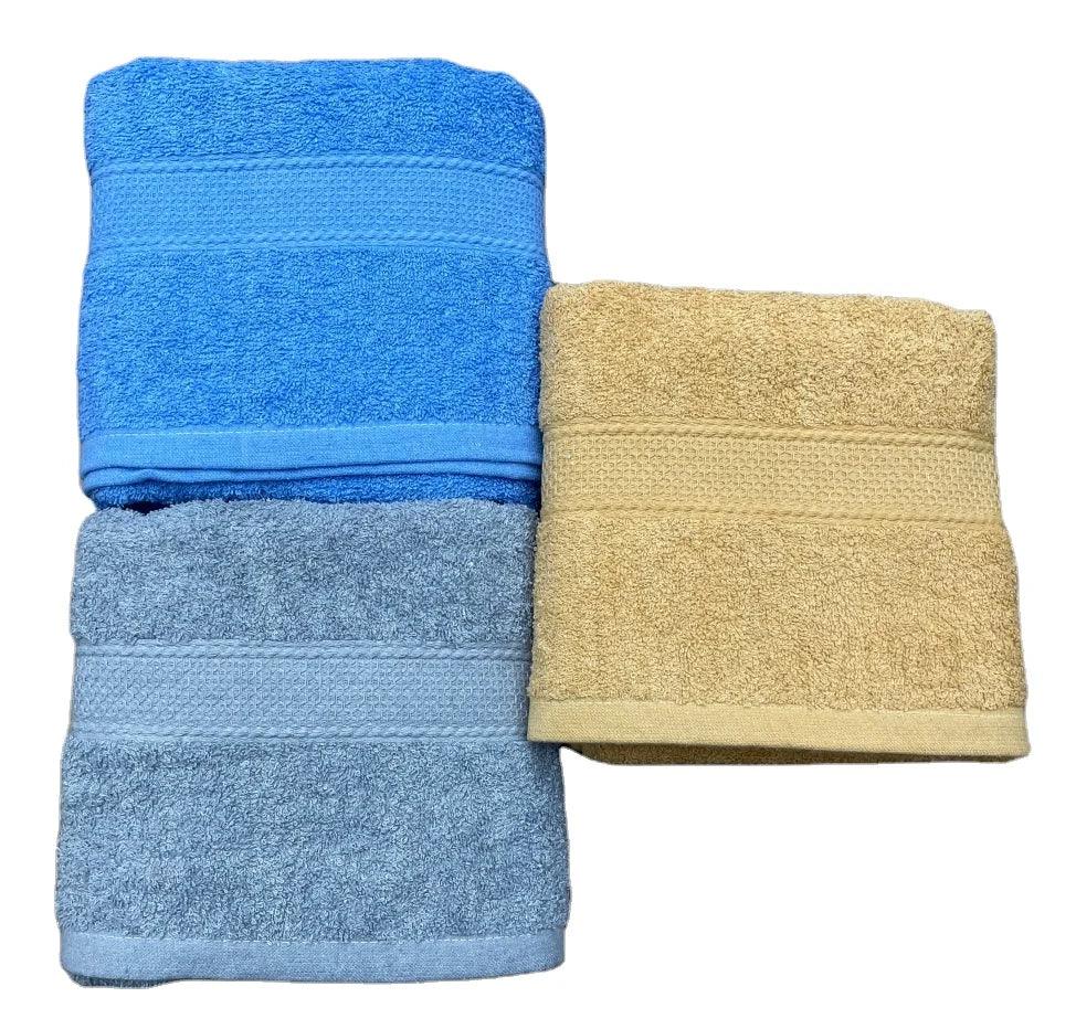 Yalan Luxury Wholesale Polycotton Hotel Plain Towel Face Cloth Hand Towel Bath Towel With Embroidery