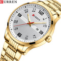 CURREN 8411 Men Sport Watch Top Luxury New Green Stainless Steel Band 22mm Width Waterproof Business & Gift Quartz Wristwatch