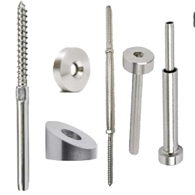 YL T316 Stainless Steel End Fitting 1/8" Wire Rope Cable Cable Railing Hardware