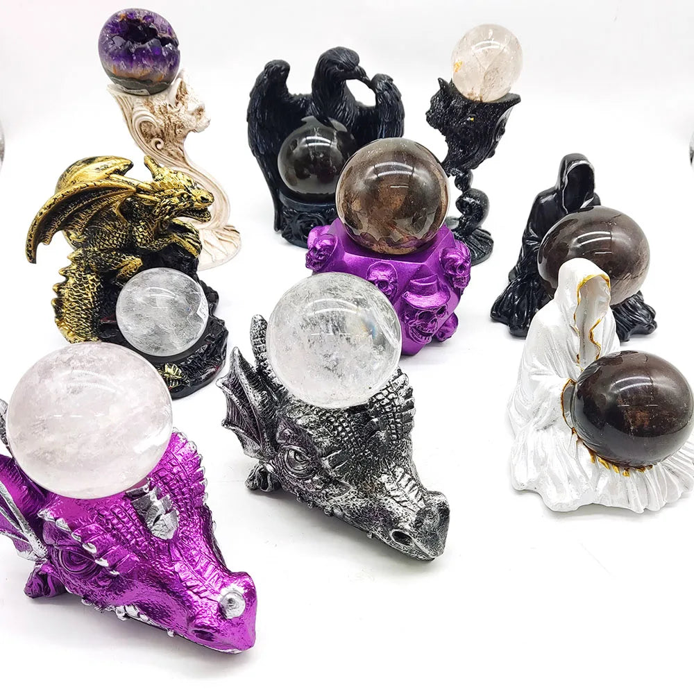 Wholesale Crystal Sphere Holder Unique Shape Gemstone Ball Base Healing Room Decoration