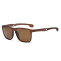 3047 Unisex Retro Sunglasses with 400 UV Protection Korean Style Square Pilot Frame in Coffee Sun Protection PC Metal Material