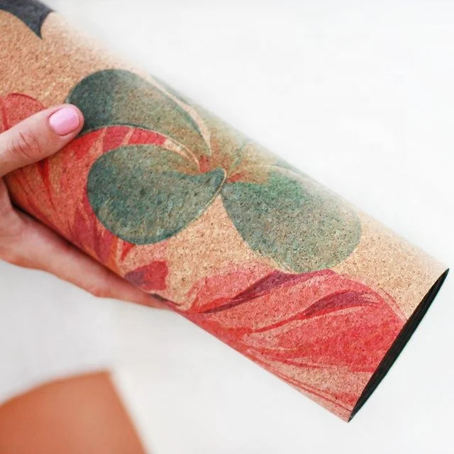 Natural Rubber Gymnastics Mat Dropshipping Cork Yoga Mat