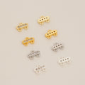 Straight Clasp 14K Gold Plated Brass Bracelet Clasp Charms Pendants for DIY Jewelry Findings Necklace Zircon Connect Clasps