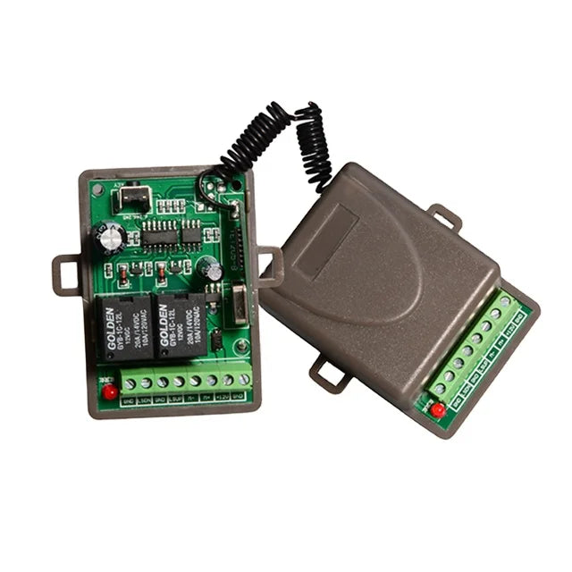 433mhz RF Receiver and Transmitter DC12V 24V 2CH Motor Controller Wireless Remote Switch Relay Receiver Module YET405PC-LS