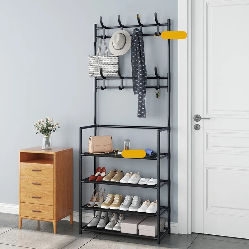 Multi Functional Clothes and Hat Hanger Modern Household Thickened Metal Modern Hanging Shoes Hanging Bag Storage Rack