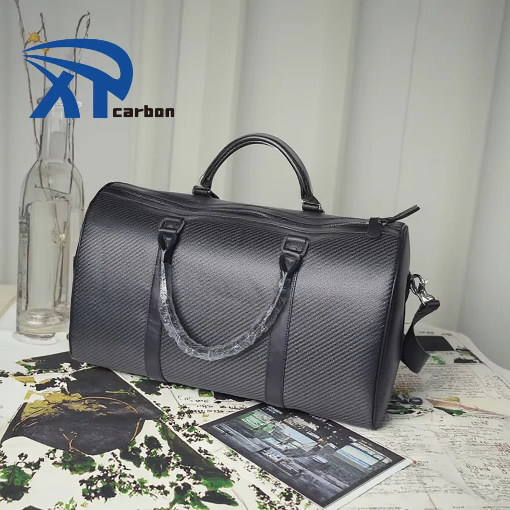 Factory Direct Sale Unisex Orange Carbon Fiber Travel Bag with Comfortable Shoulder Straps Direct Fac Sale Soft Bag