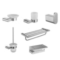 Hotel-Grade Modern Design 6-Piece Wall Mounted Bathroom Hardware Accessories Set Brushed Gold Stainless Steel Metal Accessories