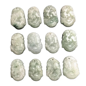 Certified Type a Manufacturers Wholesale Burmese Jade Zodiac Pendant 12 Zodiac Jade Zodiac Animal