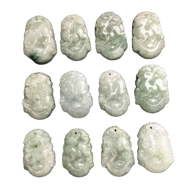 Certified Type a Manufacturers Wholesale Burmese Jade Zodiac Pendant 12 Zodiac Jade Zodiac Animal