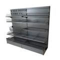 Double Surfaces Flat Supermarket Grocery Shelf Retail Standing Shelf Gondola Shelves