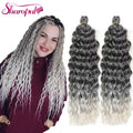 Hawaii Curl 18-24 Inch for Ombre Braiding Synthetic Hair Extensions Soft Afro Curls Crochet Hair Deep Wave Ocean Wave Protein