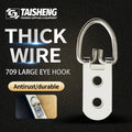 X0909 TS-K009 Nickel Plated Metal D-Ring Hanger Two Holes Photo Mirror Hanger Frame Hanging Keyholes Hooks
