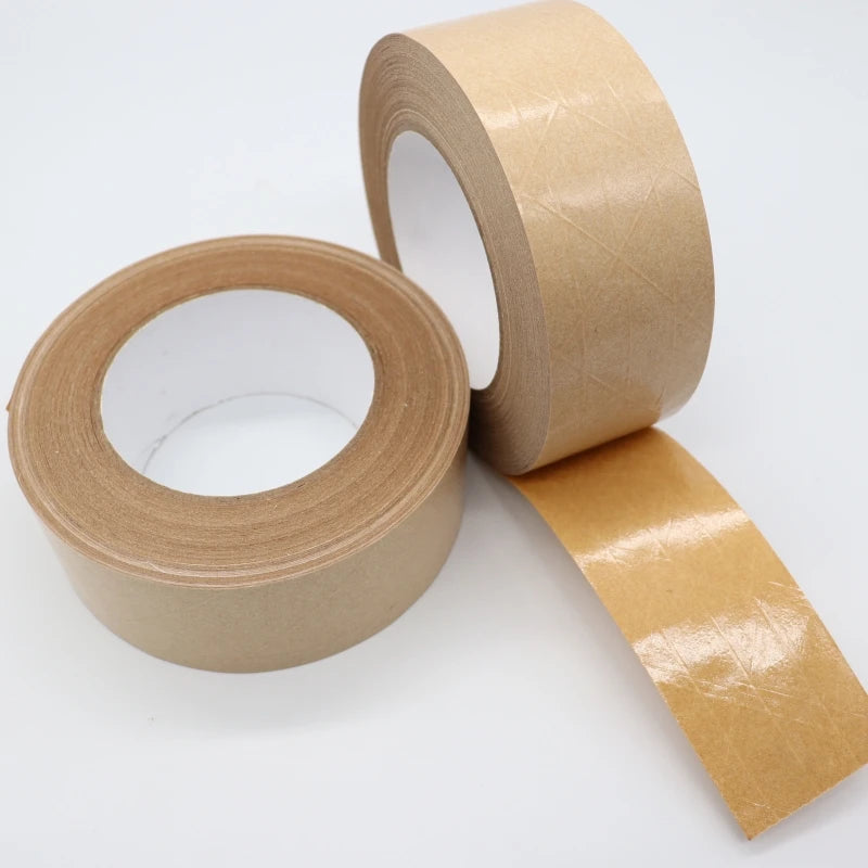 Reinforced Kraft Paper Tape Self Adhesive Paper Gummed Packing Tape for Heavy Duty Packing Shipping Moving and Storage