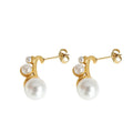 Elegant Celebrity Metal Inlaid Pearl Earrings For Woman Fashion Jewelry 2022 New Luxury Wedding Party Girl's Unusual Earrings