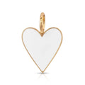 Milskye Modern Custom Jewelry Fine Fashion for Women 925 Silver 14K Gold Plated Heart Enamel Pendant Necklace