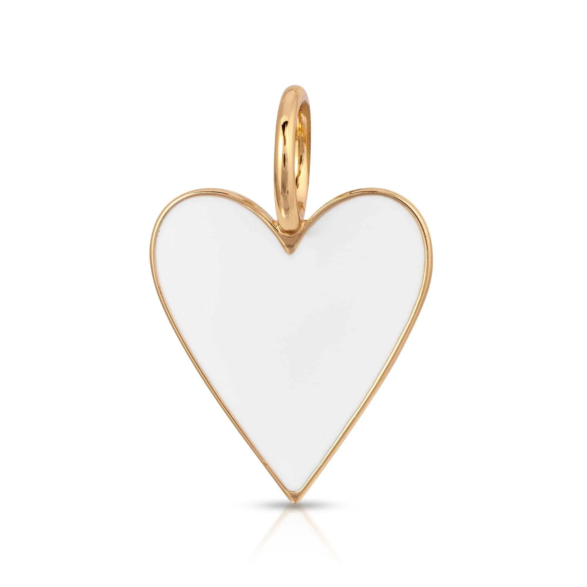 Milskye Modern Custom Jewelry Fine Fashion for Women 925 Silver 14K Gold Plated Heart Enamel Pendant Necklace