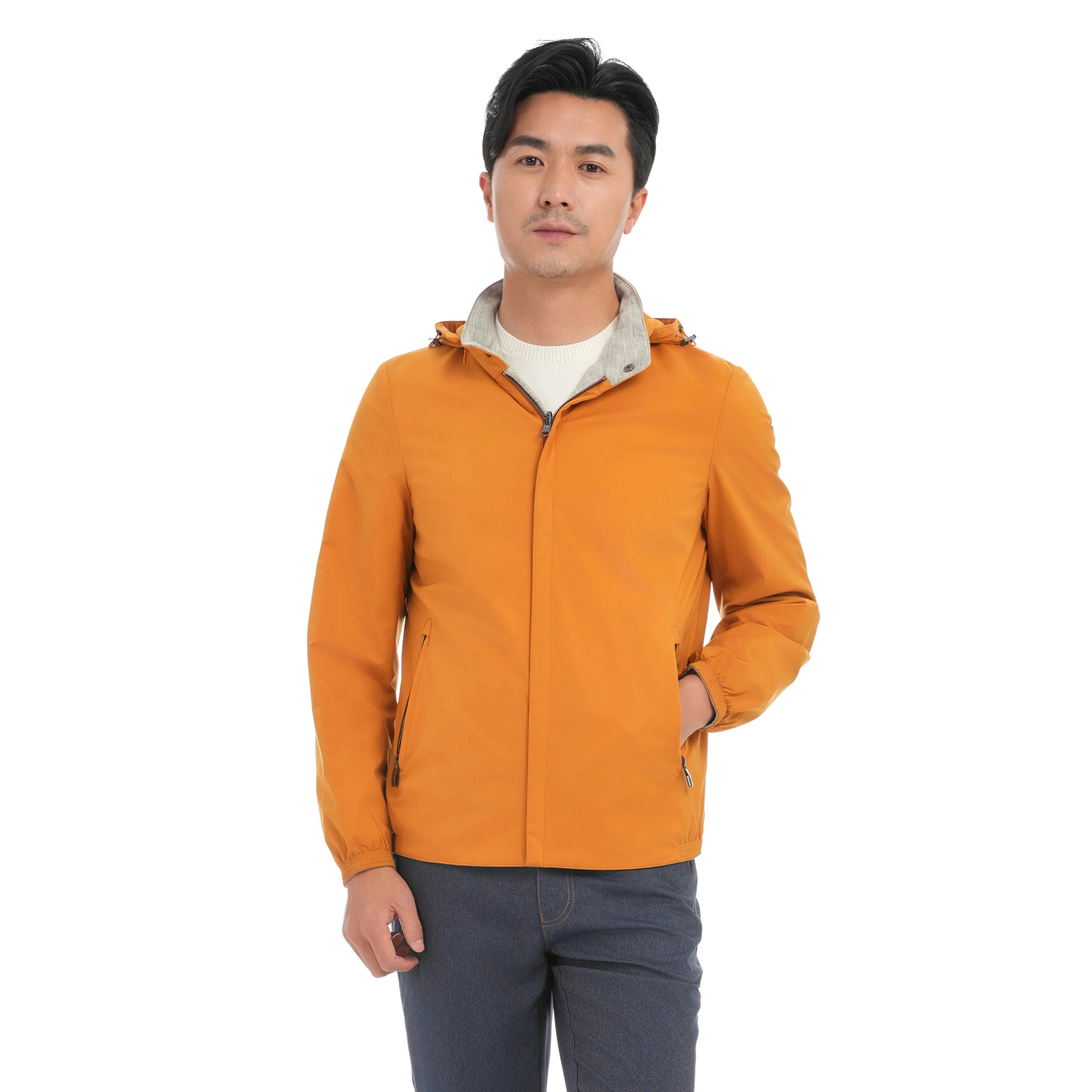 2023 Bosha Men's Reversible Casual Jacket Sustainable Polyester With Zipper Closure Dyed for Spring Season Custom Coats