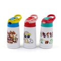 350ML Eco-Friendly Cute Kid's Insulated Stainless Steel Thermal Water Cup with Straw 304 Stainless Steel & Metal Construction
