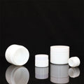 Glass Cosmetic Packaging Custom logo 1OZ Face Cream White Porcelain Jar Skincare Container with White Plastic Lid