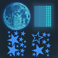 Hot Sale Luminous 3D 435PCS Kids Bedroom Home Decor Wall Stickers Light up Stars Moon Decals DIY Stickers Home Theater Ambiance