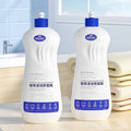 500ml White PET Squeeze Bottle with Blue Cap Customizable Cleaning Product Packaging for Dishwasher Cleaner OEM Factory Supply