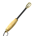 Stock Stainless Steel Ice Fishing Priest Knock Stun Fish Stick for Natural Wood Color Varnished Ice Fishing Bat