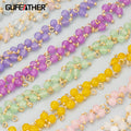 Handmade 18K Gold Plated Copper Natural Stone Charm DIY Pendants 50pcs/lot-MC97 Jewelry Findings & Components
