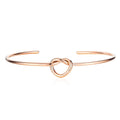 MECYLIFE Wire Bangle Bracelet Adjustable Knot Heart Jewelry Stainless Steel Bangles Bracelet Women