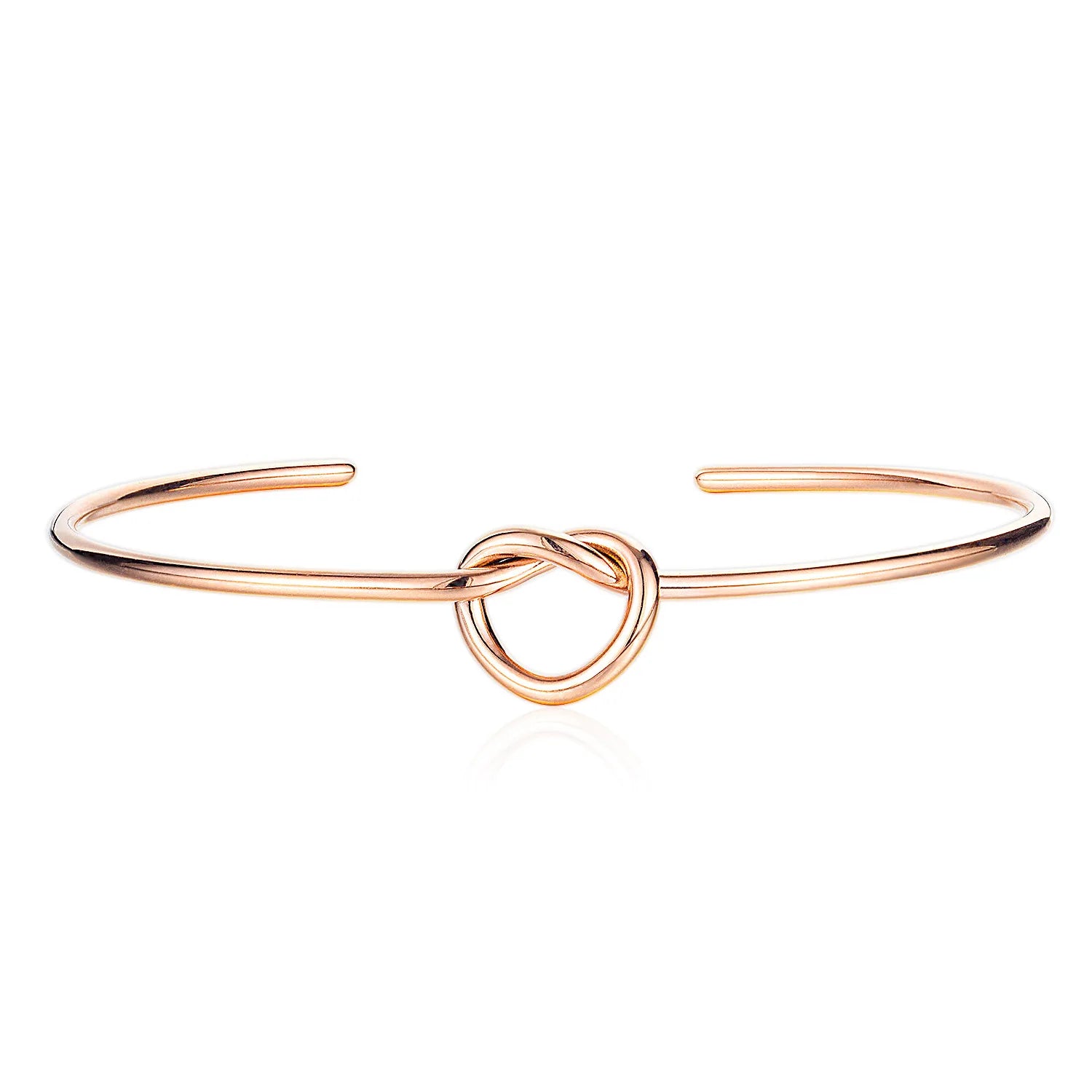 MECYLIFE Wire Bangle Bracelet Adjustable Knot Heart Jewelry Stainless Steel Bangles Bracelet Women