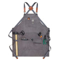 Thickened Canvas Multi Pocket Artisan Gardening Apron Barbecue Mechanic Tool Apron