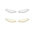 FUAMAY Gold Plated 925 Sterling Silver Hook Ear Cuff Bohemian Ear Climber Stud Earrings for Women-Wedding & Party Gift