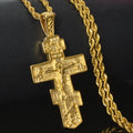 Zeadear New Vintage Geometric Gold Plated Stainless Steel Pendant for Unisex-Gift