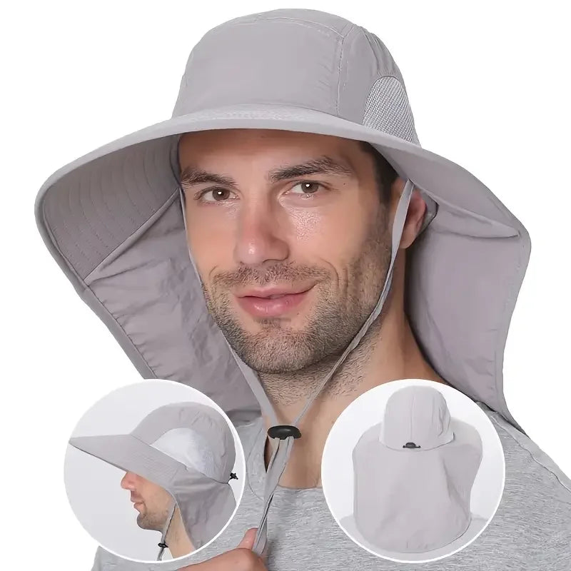 Wholesale Summer Outdoor Fishing & Climbing Bucket Hat Quick-Drying Water & UV-Resistant Custom Logo Made of Durable Nylon Cloak