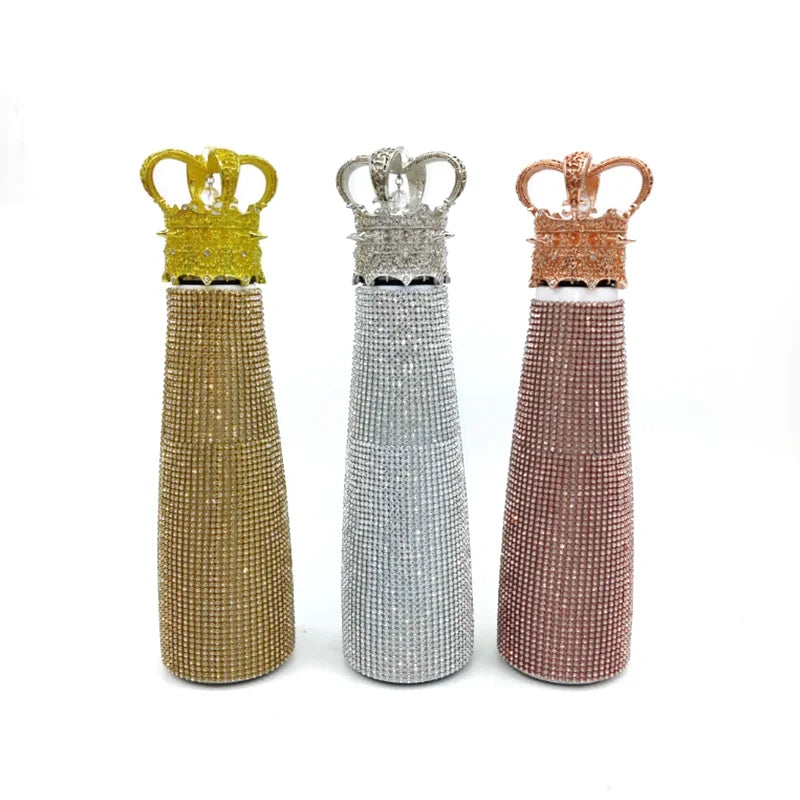 Custom Logo Insulated Diamond Stainless Steel Sports Vacuum Flask