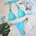 Wholesale Fashion Beach Bikinis and Swimsuits Crystal Bikini With Rhinestone