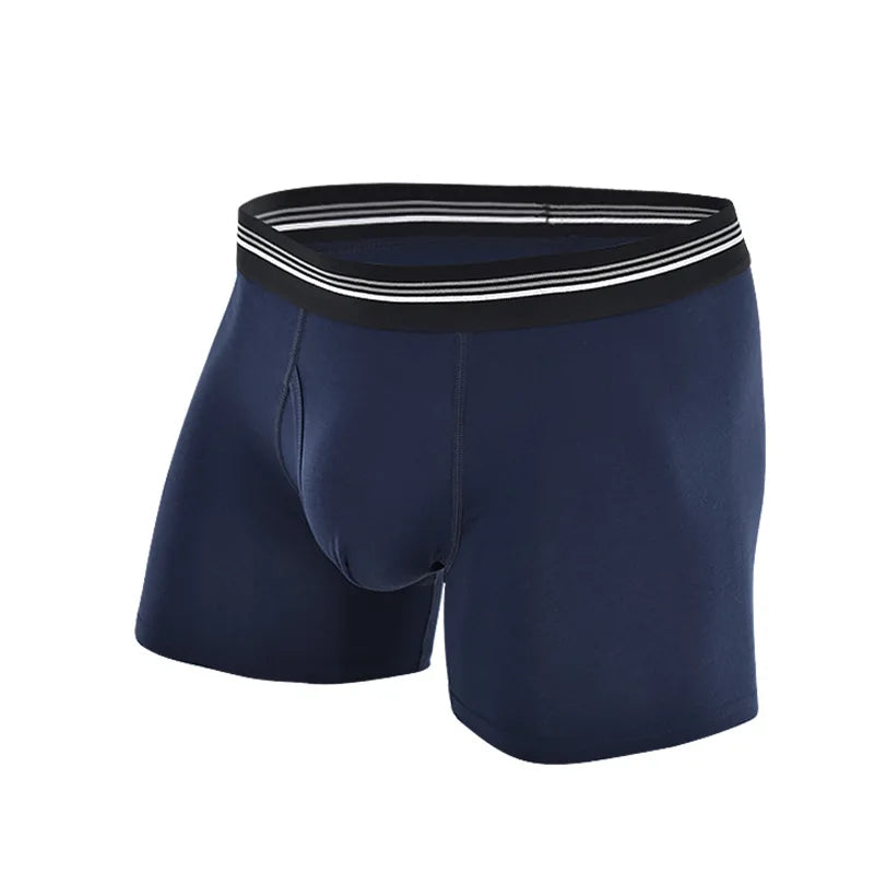 Elastic Cotton Underwear Panties for Men Breathable Mid-waist Brief Boxer Medium Style Pants