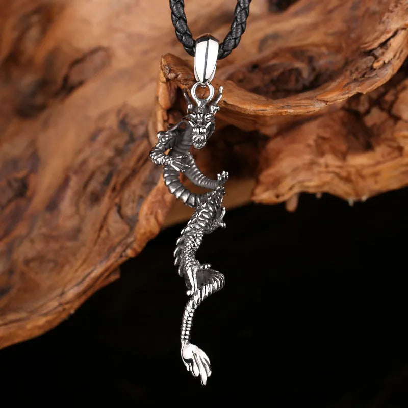 SS8-534P Dragon Necklace Pendant Stainless Steel Pendant Necklaces Classic Men Necklace Jewelry