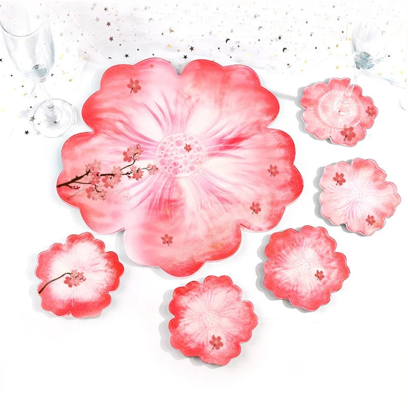 Flower Silicone Coaster Mold Resin Table Cup Mat Molds