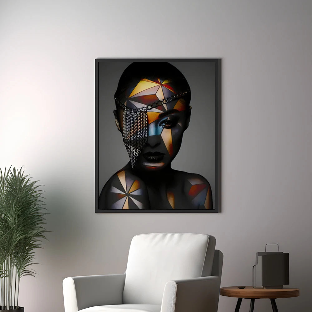 Wholesale Digital Printed Canvas Wall Painting Abstract Portrait Design Posters and Pictures for Women's Decoration