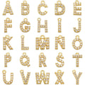 14K Gold Plated DIY Fashion 26 Letters Brass Charms Gold Plated Alphabet Copper Charm Pendant for DIY Bag Pin